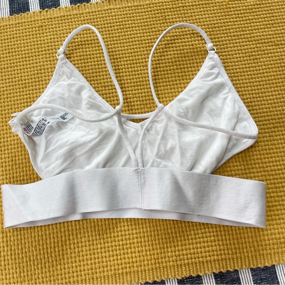 Free People Intimately Ara Textured White Lace Longline Bralette - Picture 9 of 11